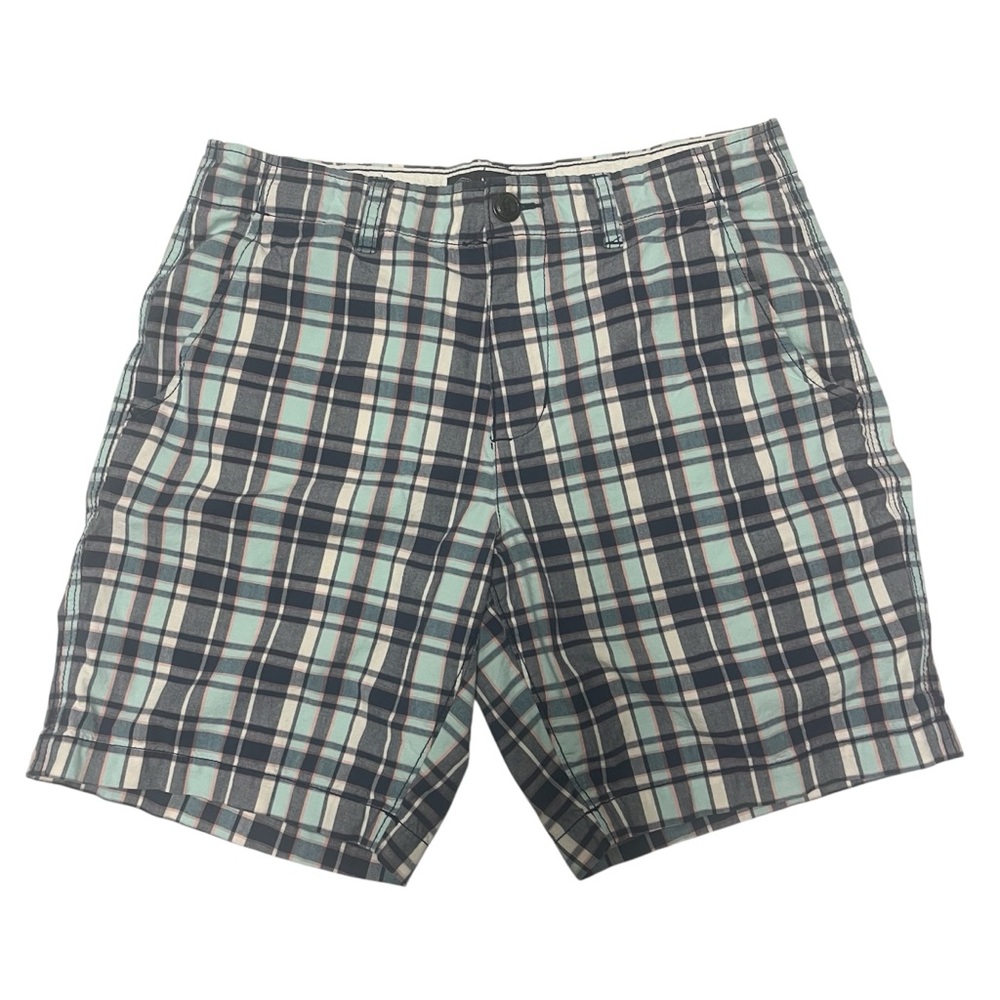 American Eagle Outfitters Men’s Plaid Shorts - Blue Teal & Coral Sz 31